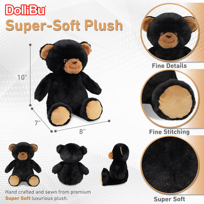 SUPER-SOFT PLUSH - BLACK BEAR 10"