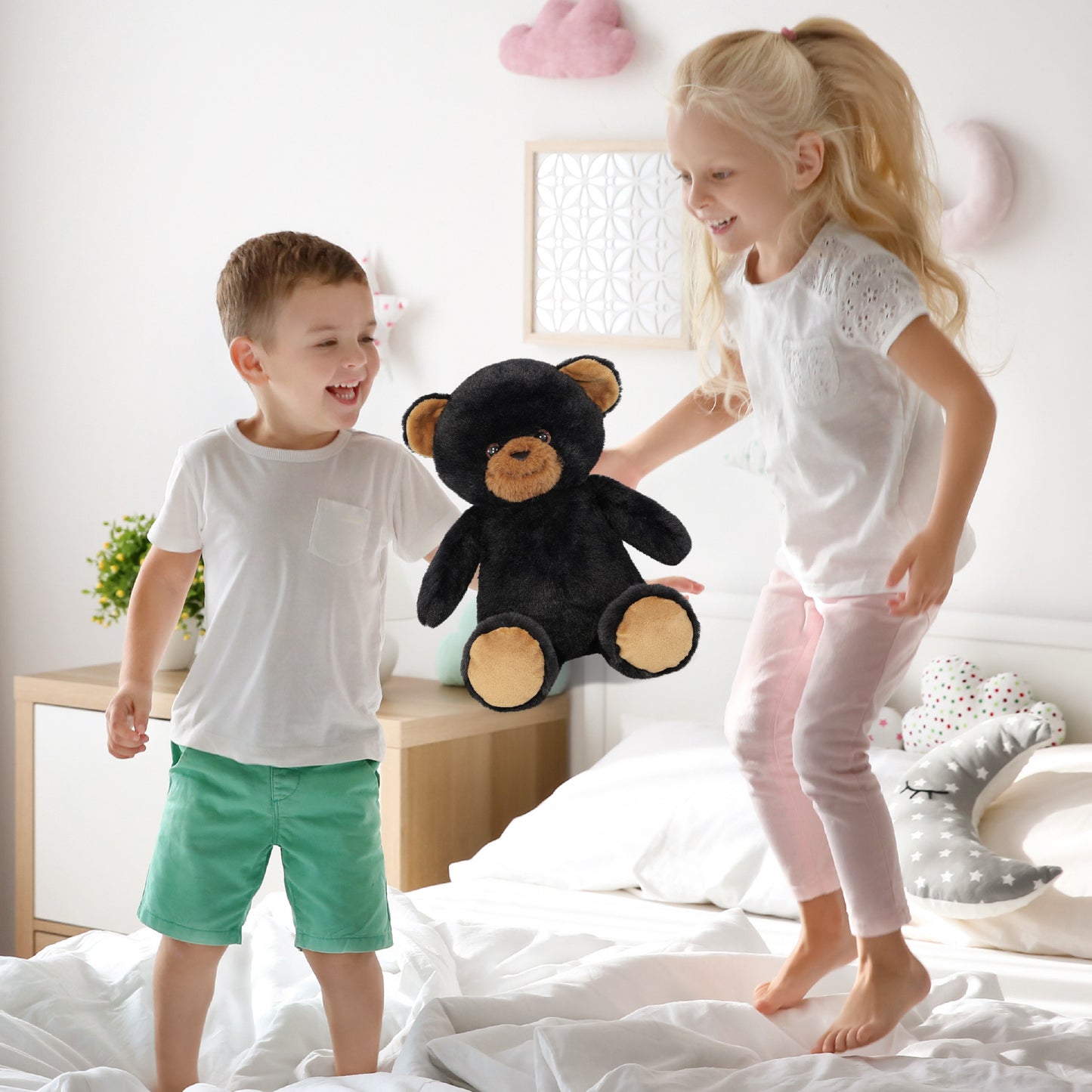 SUPER-SOFT PLUSH - BLACK BEAR 10"