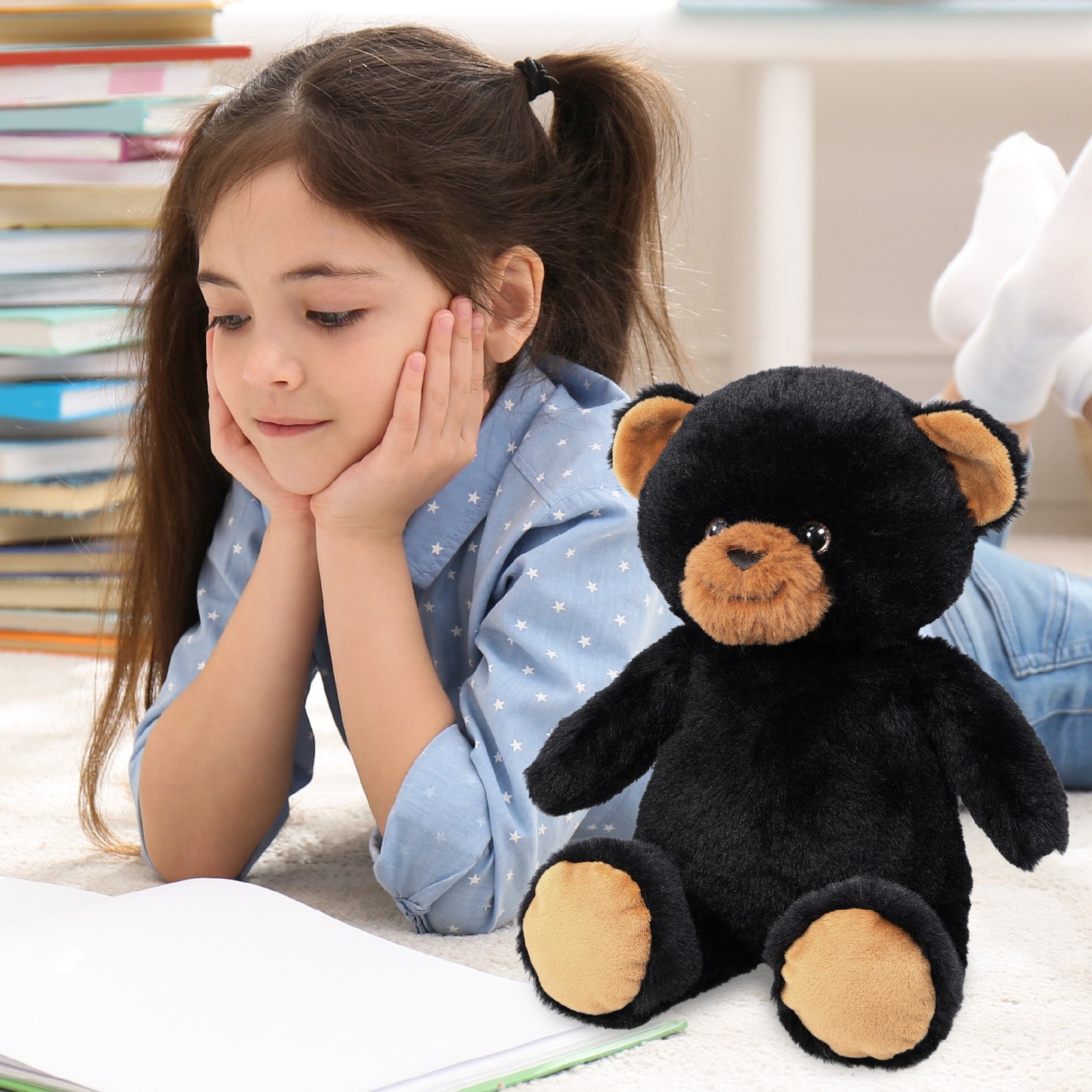 SUPER-SOFT PLUSH - BLACK BEAR 10"