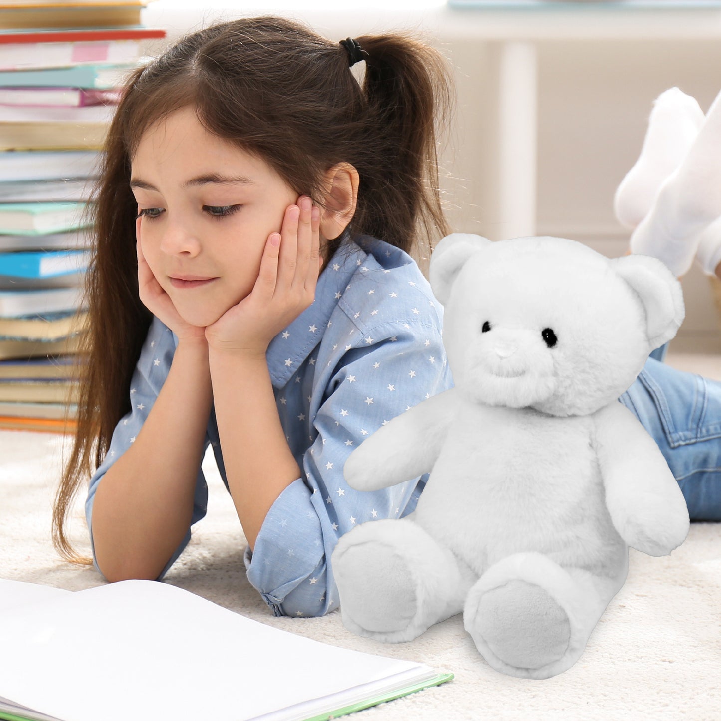 SUPER-SOFT PLUSH - WHITE BEAR 10"