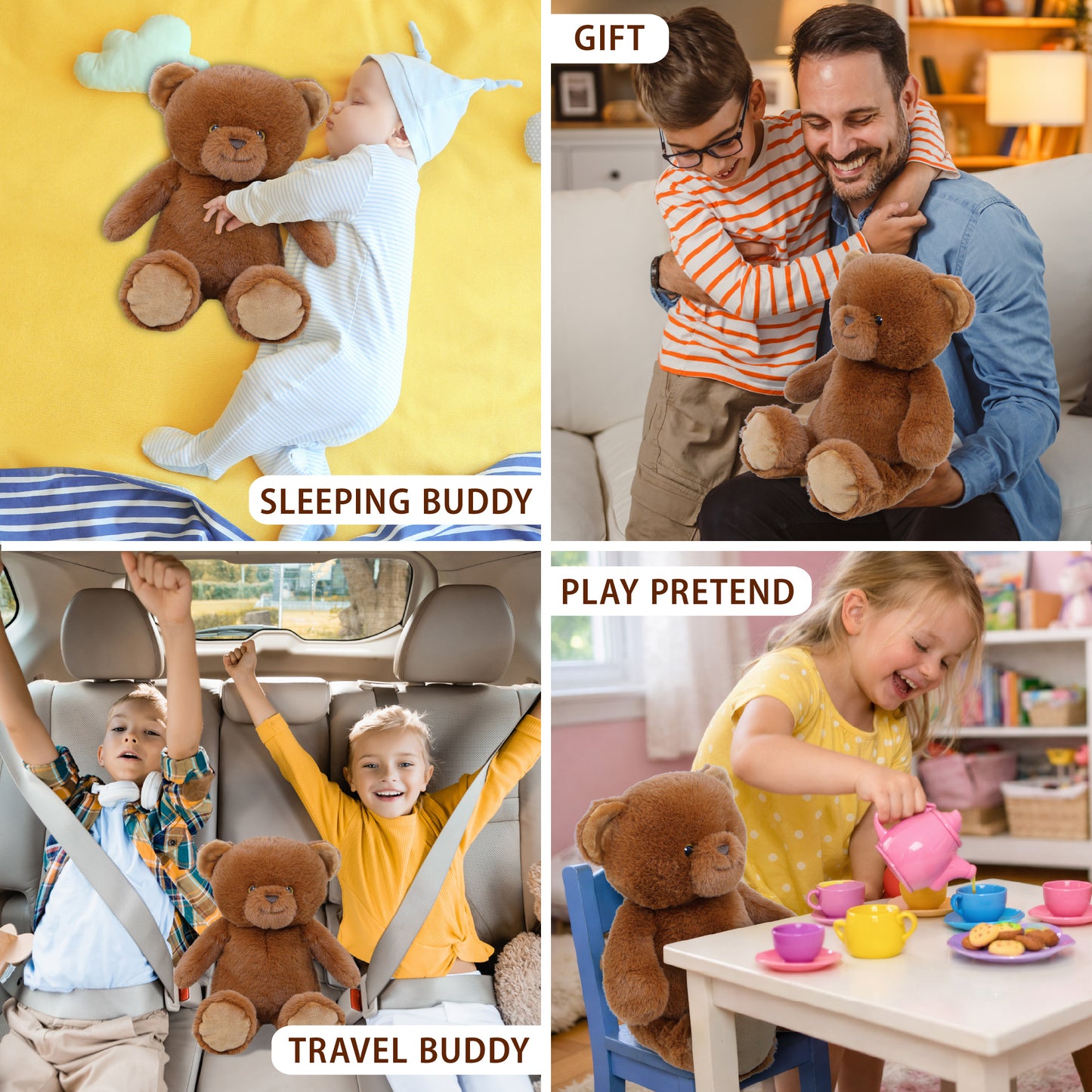 SUPER-SOFT PLUSH - BROWN BEAR 10"