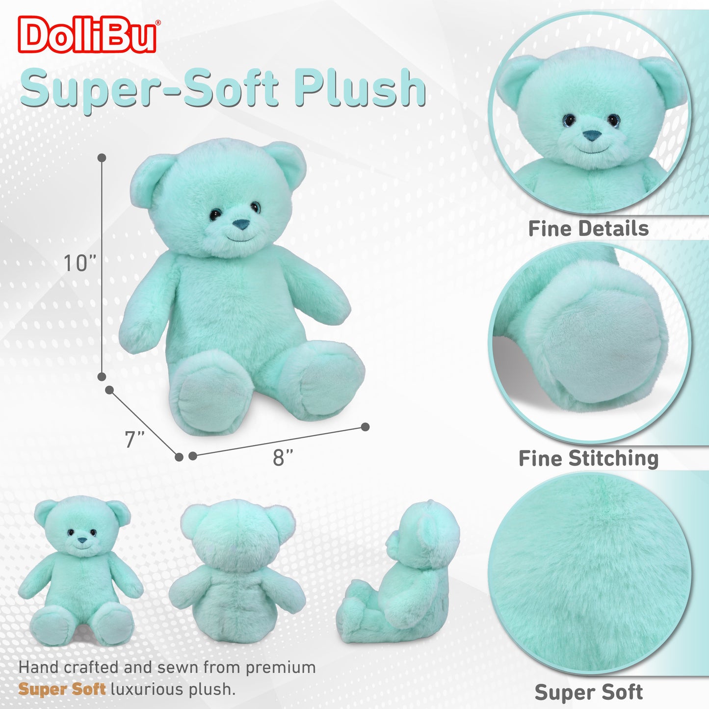 SUPER-SOFT PLUSH - BLUE BEAR 10"