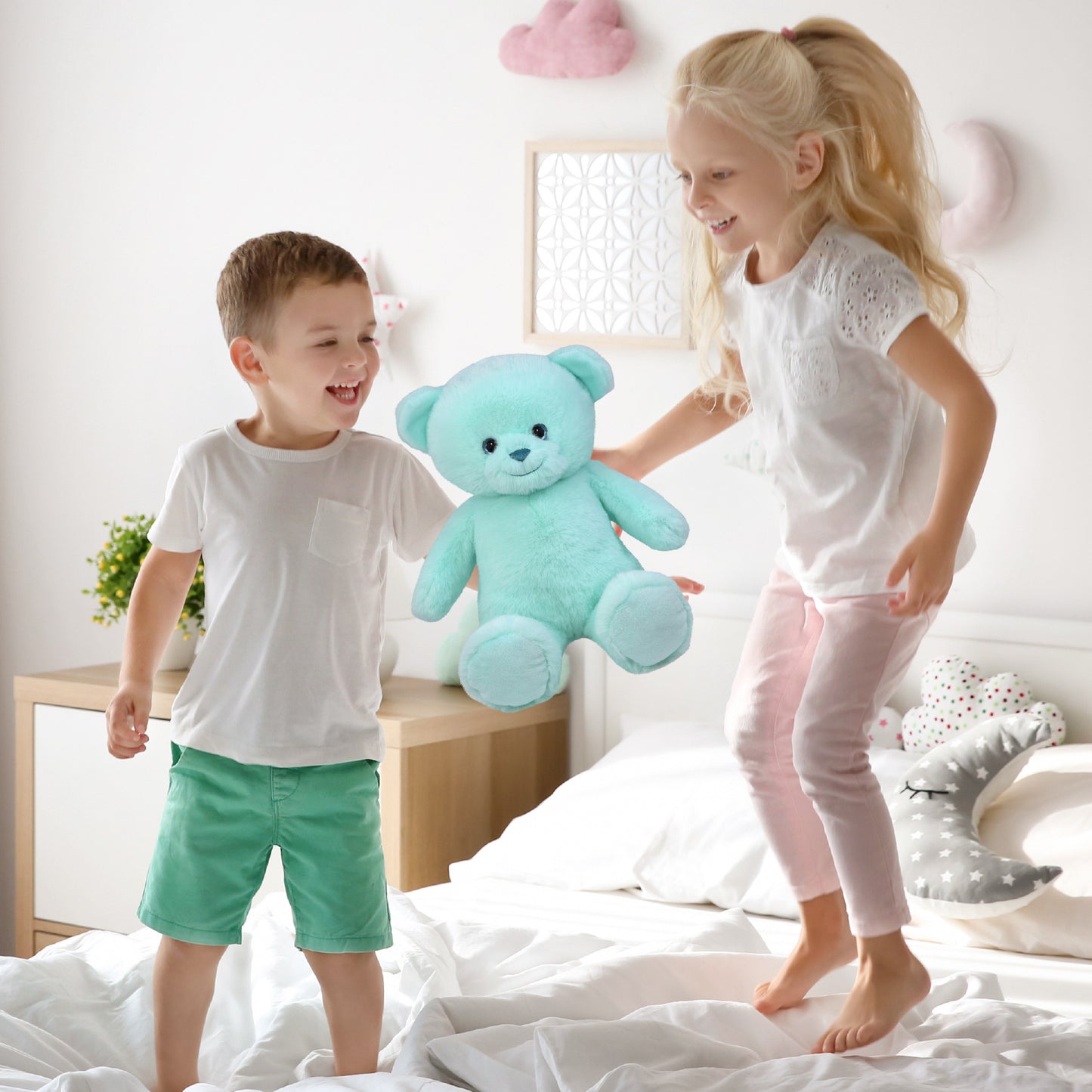 SUPER-SOFT PLUSH - BLUE BEAR 10"