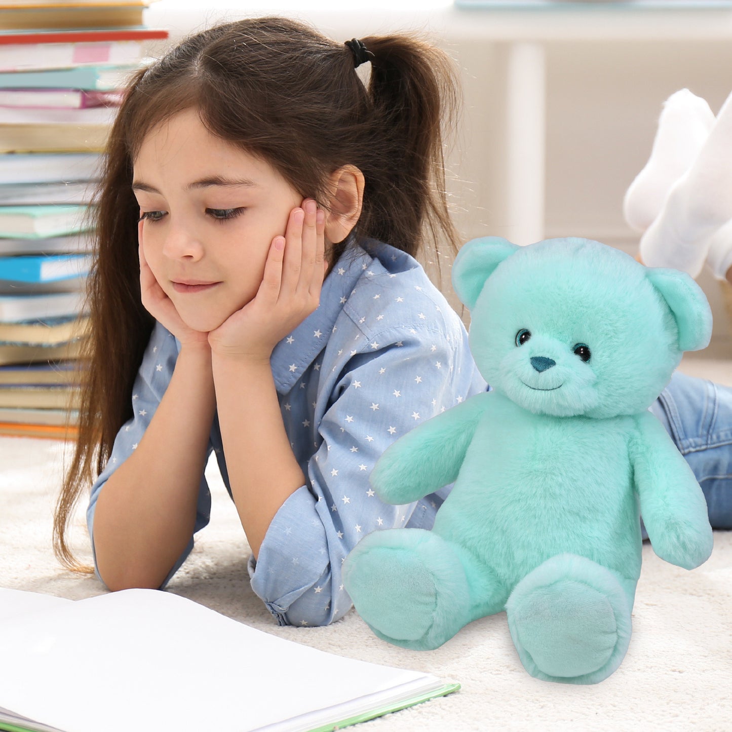 SUPER-SOFT PLUSH - BLUE BEAR 10"