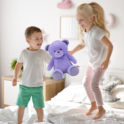 SUPER-SOFT PLUSH - PURPLE BEAR 10"