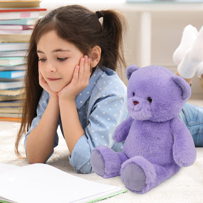 SUPER-SOFT PLUSH - PURPLE BEAR 10"