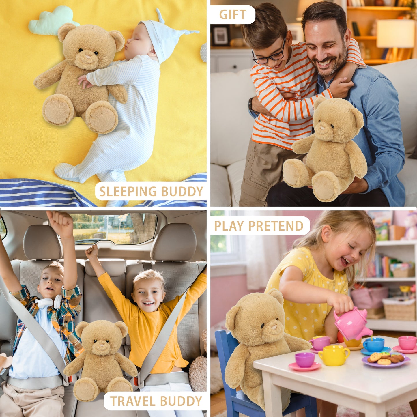 SUPER-SOFT PLUSH - BEIGE BEAR 10"