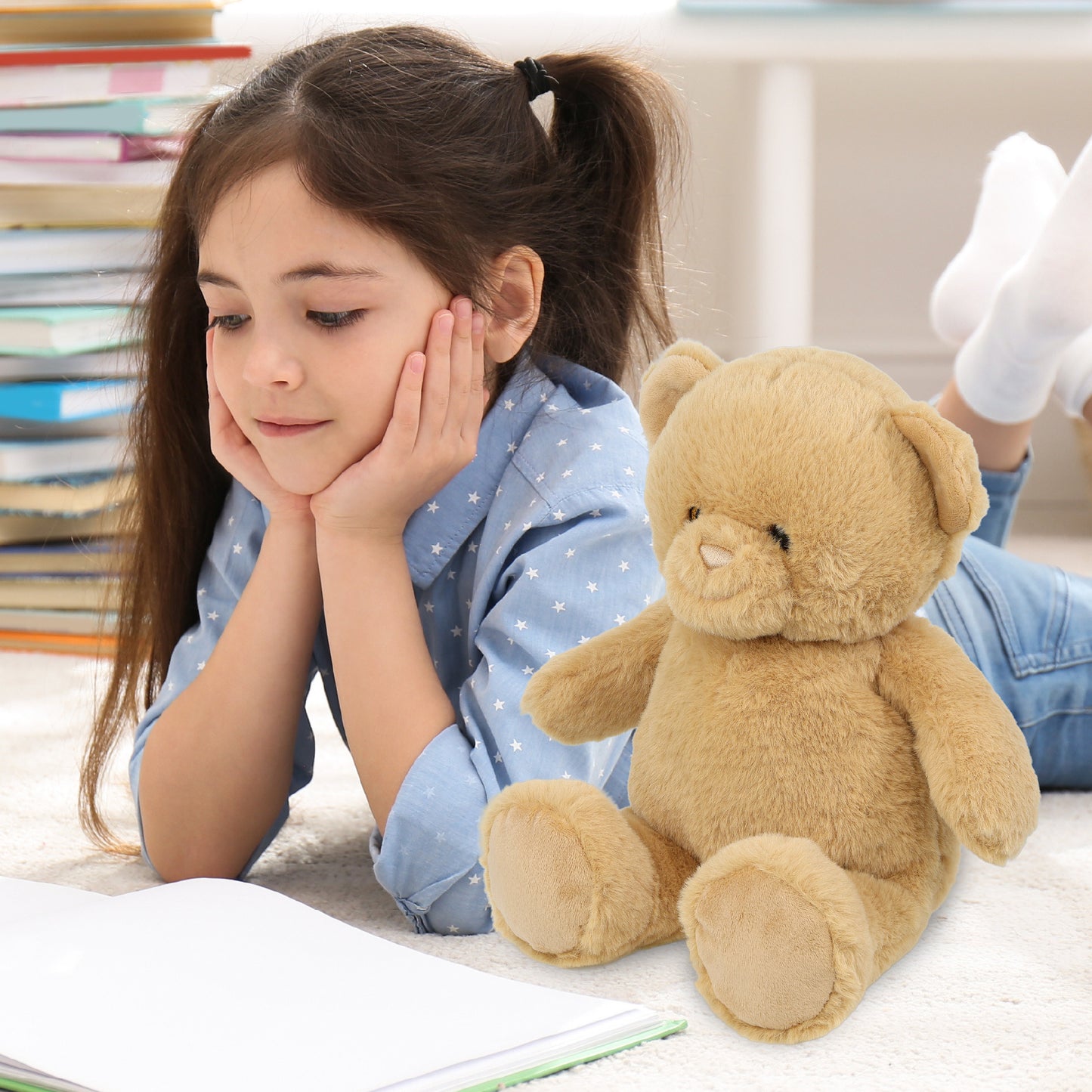 SUPER-SOFT PLUSH - BEIGE BEAR 10"