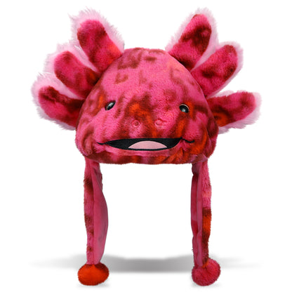 SUPER SOFT PLUSH HAT - PINK TIE-DYE AXOLOTL