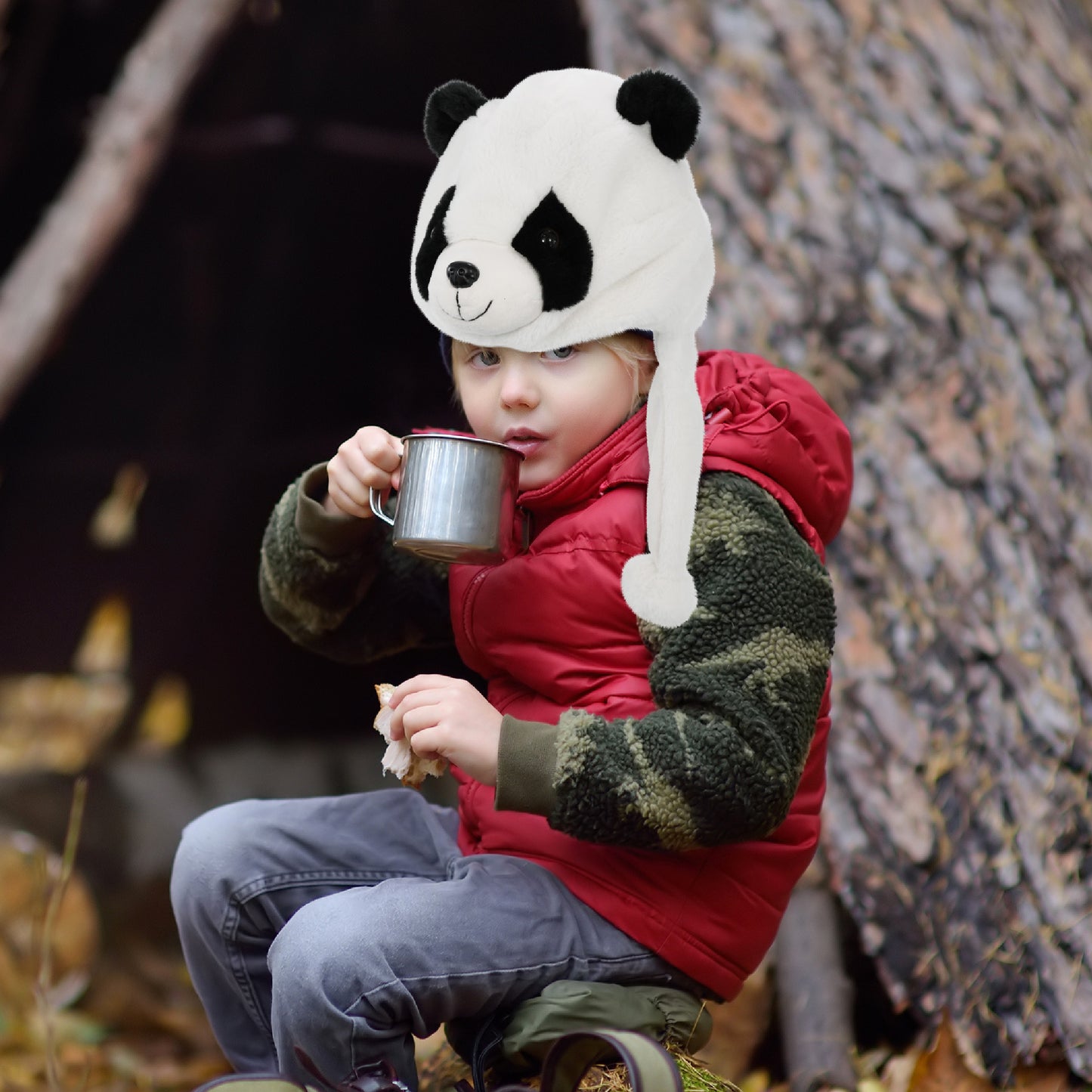 SUPER SOFT PLUSH HAT - PANDA