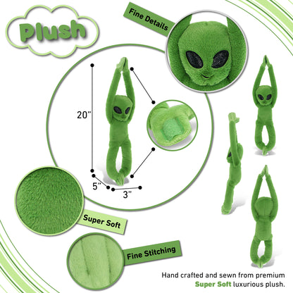SUPER SOFT PLUSH - LONG ARM HANGING ALIEN