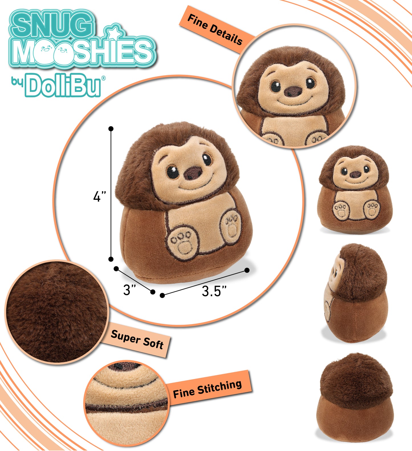SNUG-MOOSHIES PLUSH - BIG FOOT 4"