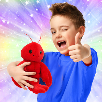 SUPER SOFT PLUSH - SITTING LOBSTER 8" - LONG FUR