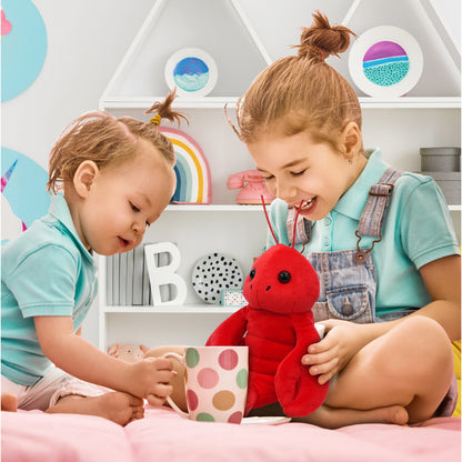 SUPER SOFT PLUSH - SITTING LOBSTER 8" - SHORT FUR