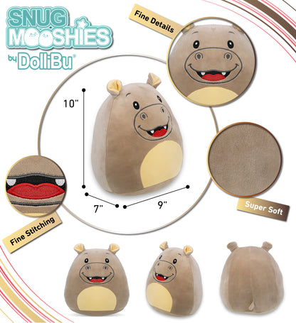 SNUG-MOOSHIES PLUSH - HIPPO 10"