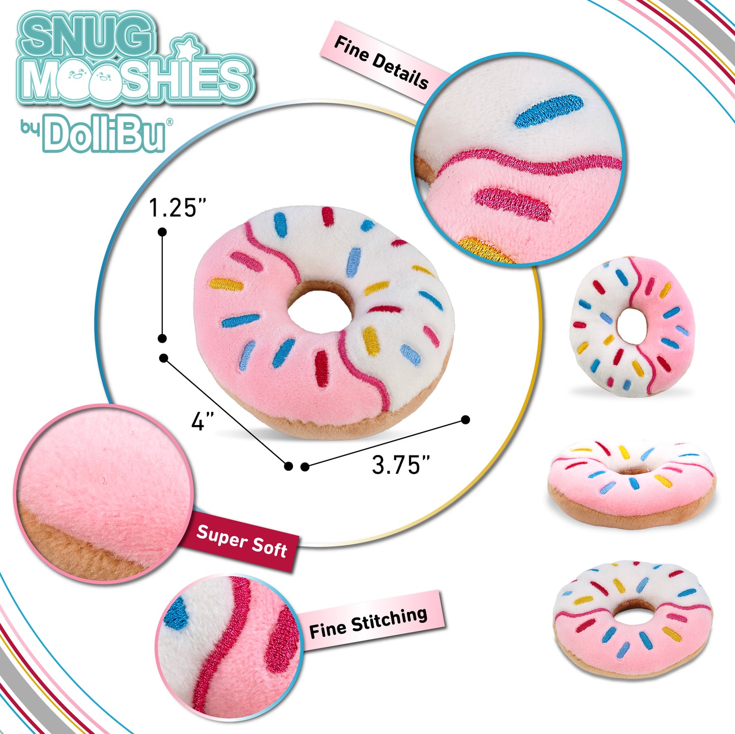 SNUG-MOOSHIES PLUSH - DONUT 4"