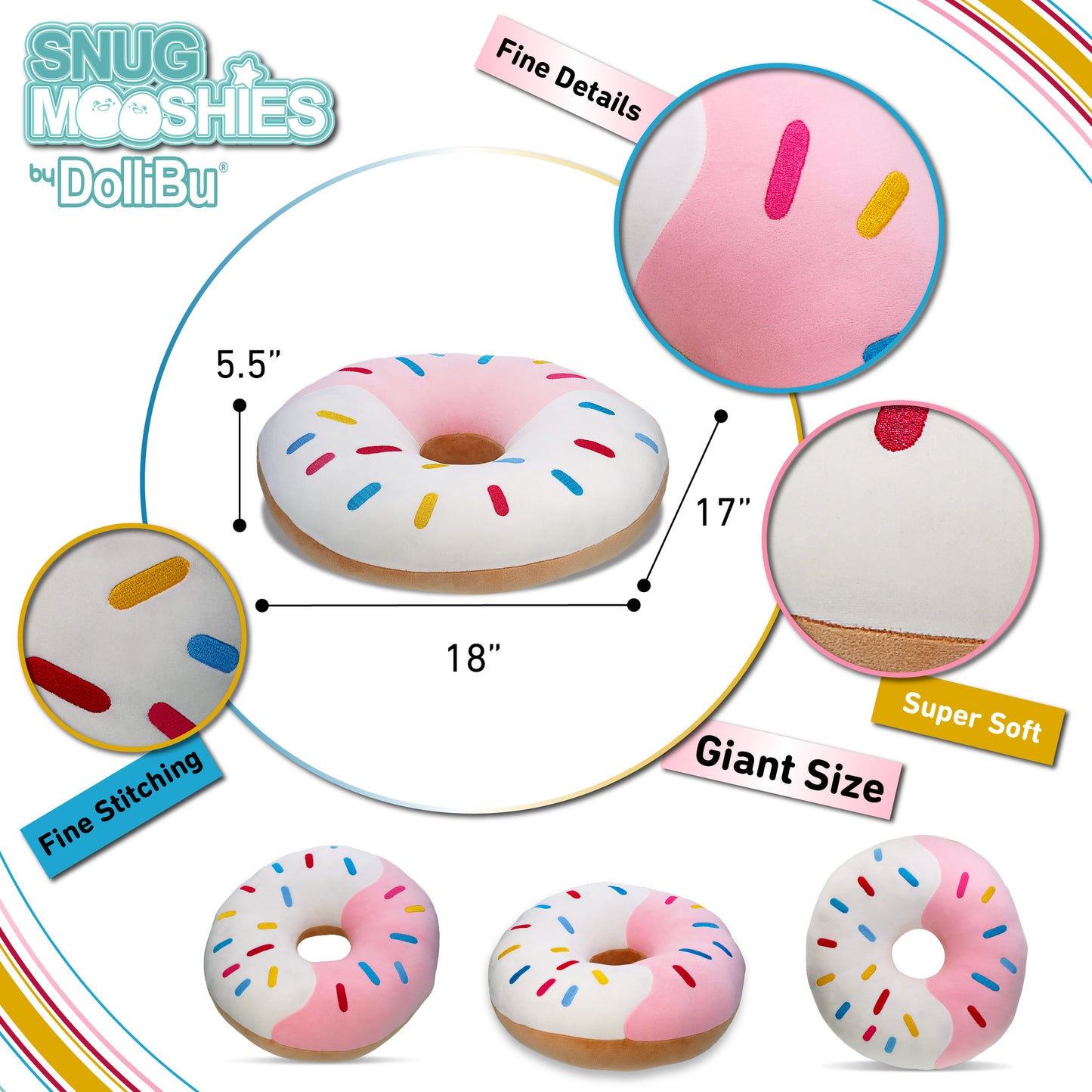 SNUG-MOOSHIES PLUSH - DONUT 17"