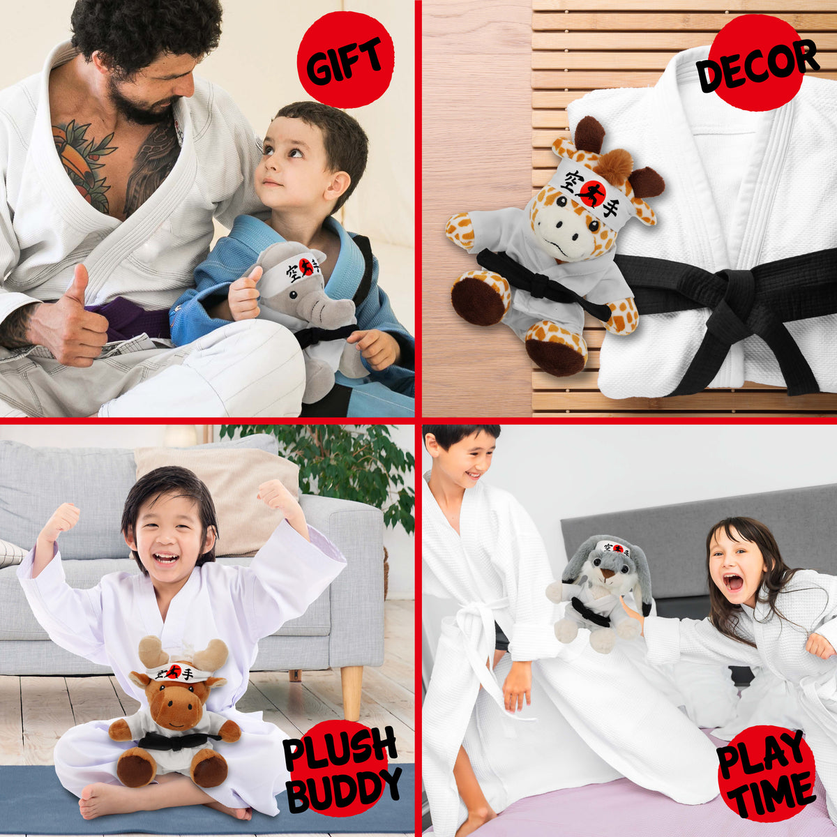 PLUSH DRESS-UP - KARATE UNIFORM - FITS 5 - 7 INCH PLUSH