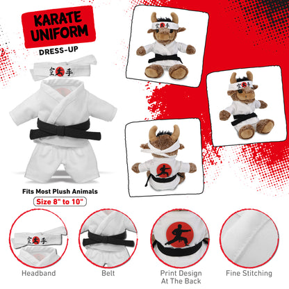 PLUSH DRESS-UP - KARATE UNIFORM  - FITS 8 - 10 INCH PLUSH