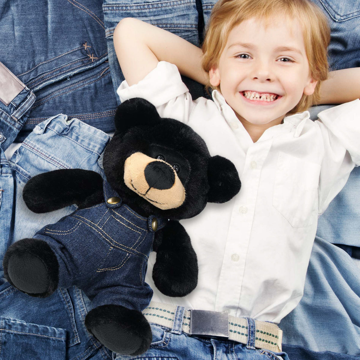 PLUSH DRESS-UP - DENIM OVERALLS - FITS 8 - 10 INCH PLUSH