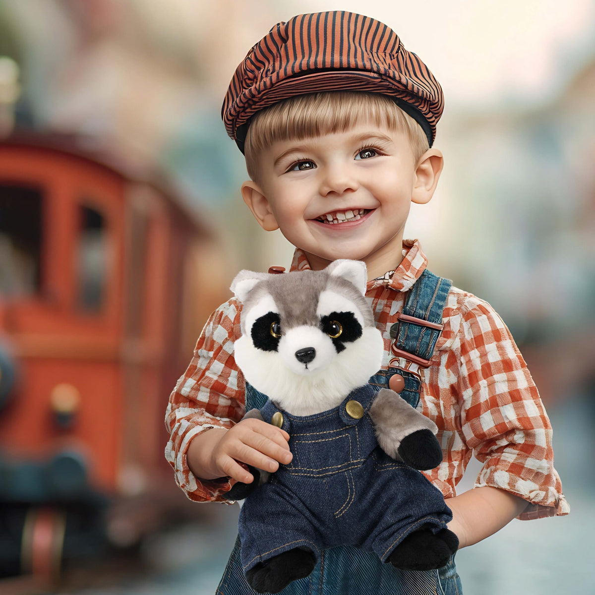PLUSH DRESS-UP - DENIM OVERALLS - FITS 8 - 10 INCH PLUSH