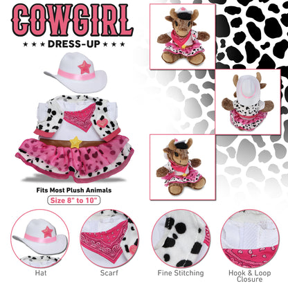 PLUSH DRESS-UP - COWGIRL OUTFIT - FITS 8 - 10 INCH PLUSH