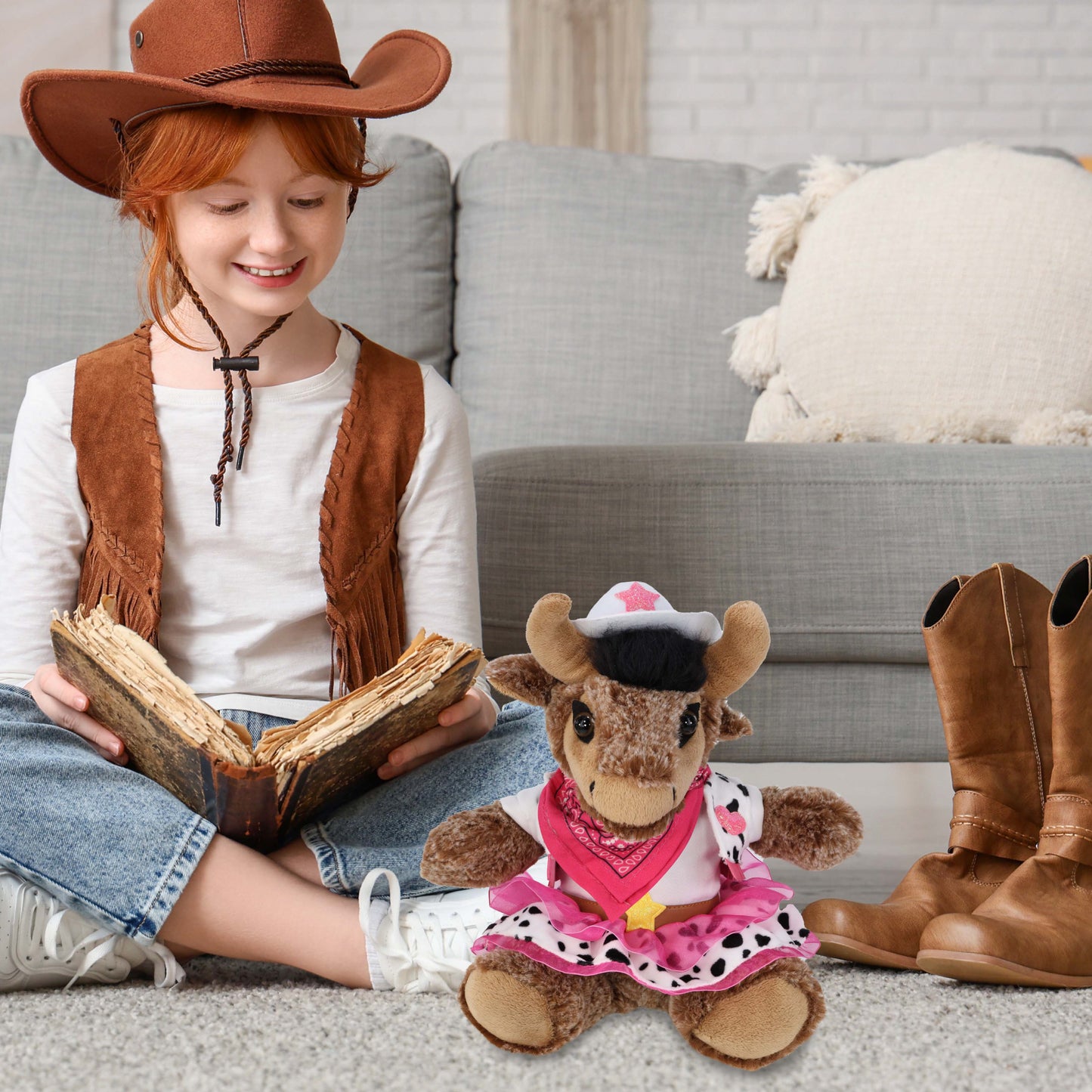 PLUSH DRESS-UP - COWGIRL OUTFIT - FITS 8 - 10 INCH PLUSH