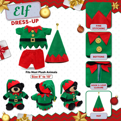 PLUSH DRESS-UP - ELF OUTFIT - FITS 8 - 10 INCH PLUSH