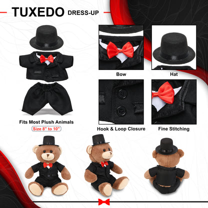 PLUSH DRESS-UP - TUXEDO OUTFIT - FITS 8 - 10 INCH PLUSH