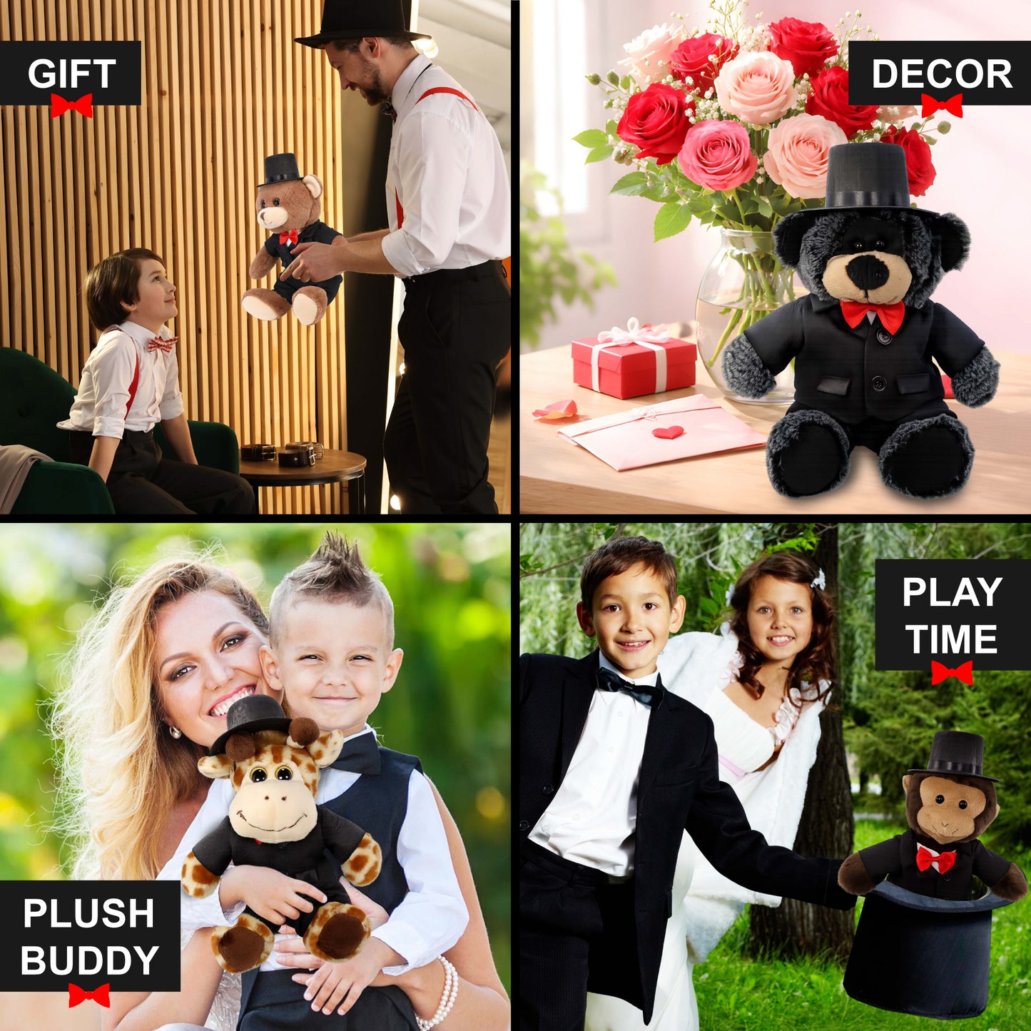 PLUSH DRESS-UP - TUXEDO OUTFIT - FITS 8 - 10 INCH PLUSH