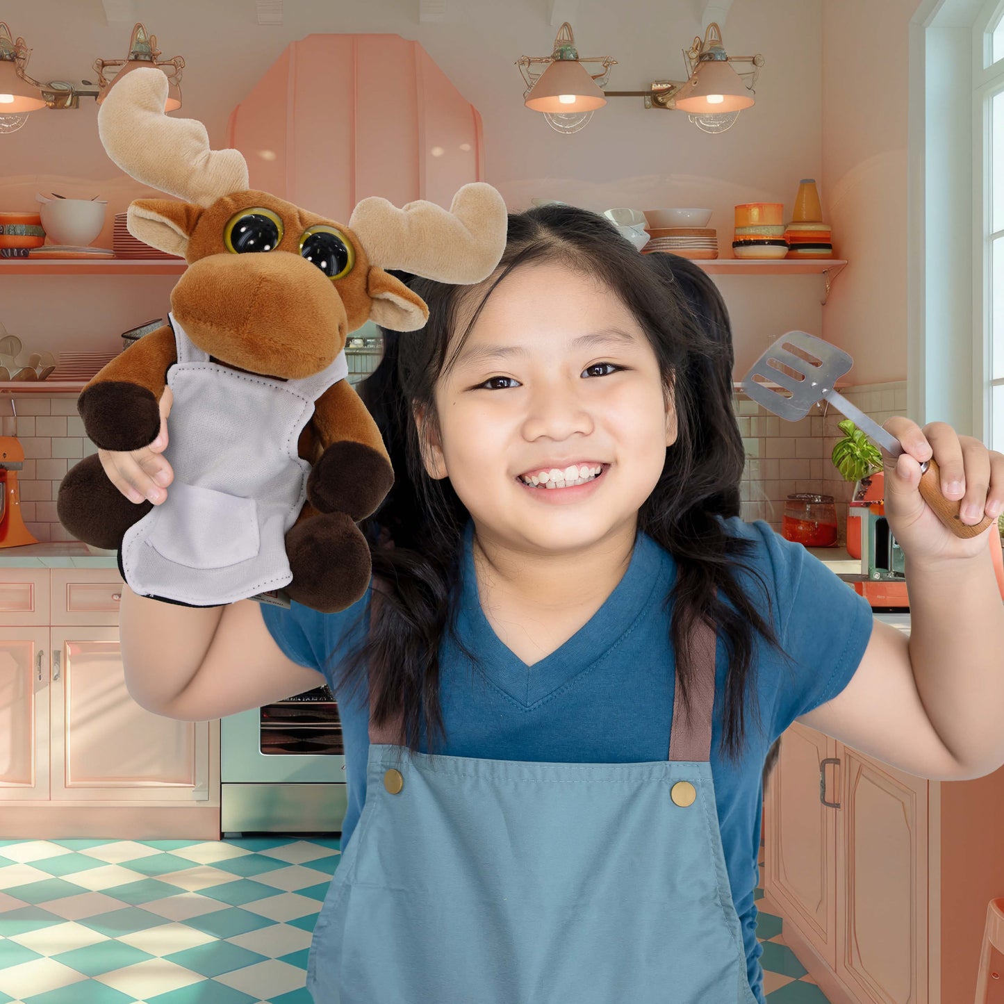 PLUSH DRESS-UP -  DOUBLE SIDED APRON - FITS 5 - 7 INCH PLUSH
