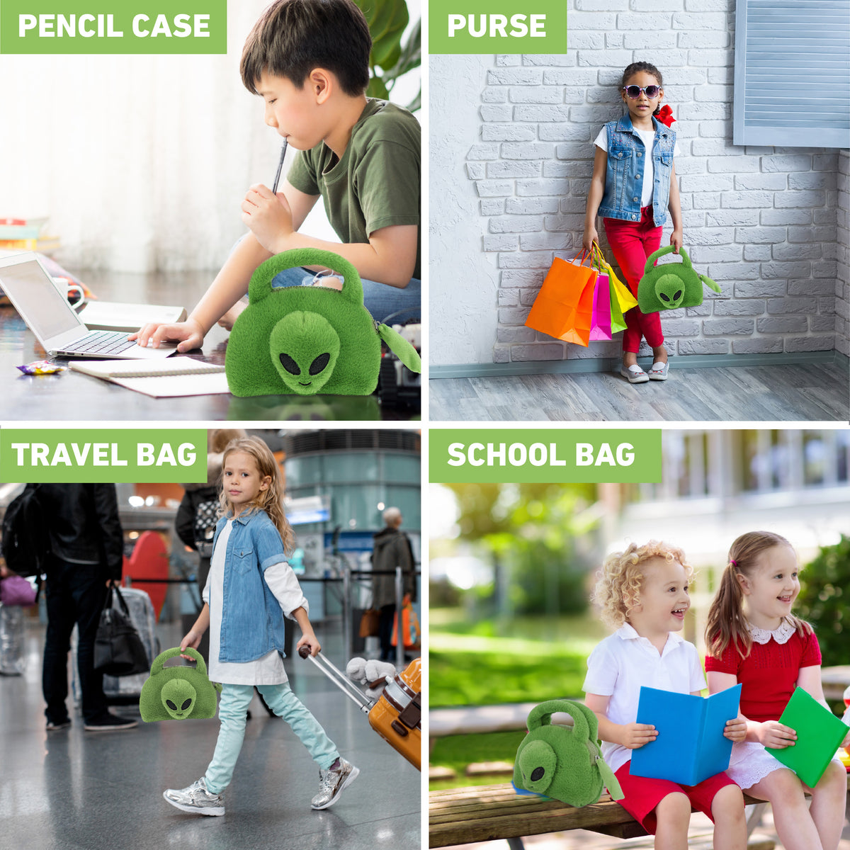 SUPER-SOFT PLUSH HAND BAG - ALIEN