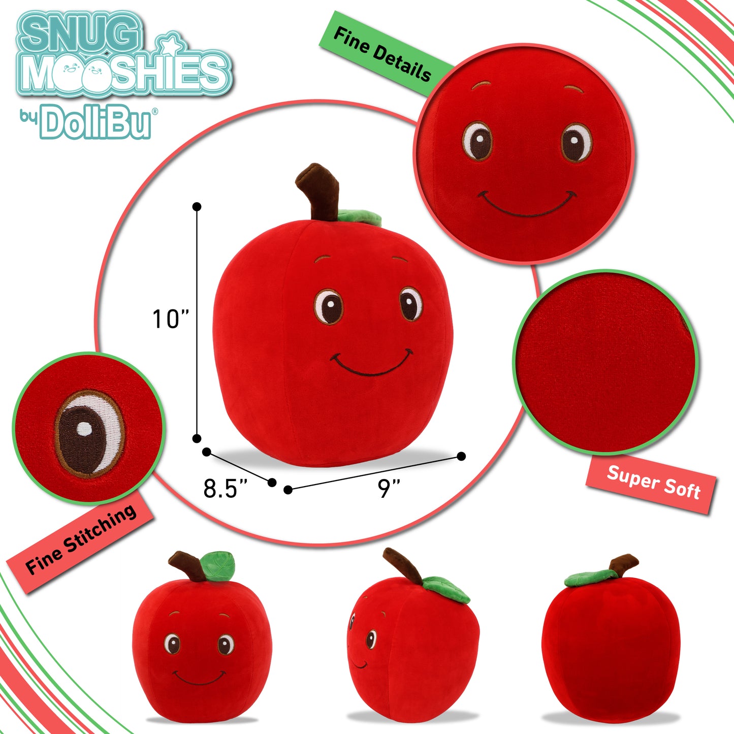 SNUG-MOOSHIES PLUSH - APPLE 10"