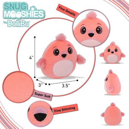 SNUG-MOOSHIES PLUSH - FLAMINGO 4"