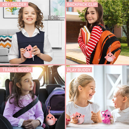 SNUG-MOOSHIES PLUSH CLIPS - FLAMINGO
