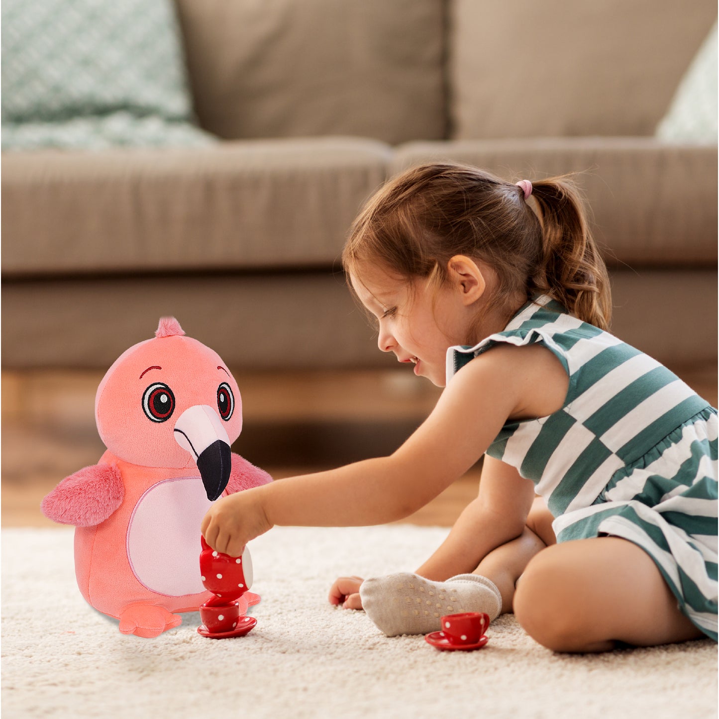 SNUG-MOOSHIES PLUSH - STANDING FLAMINGO