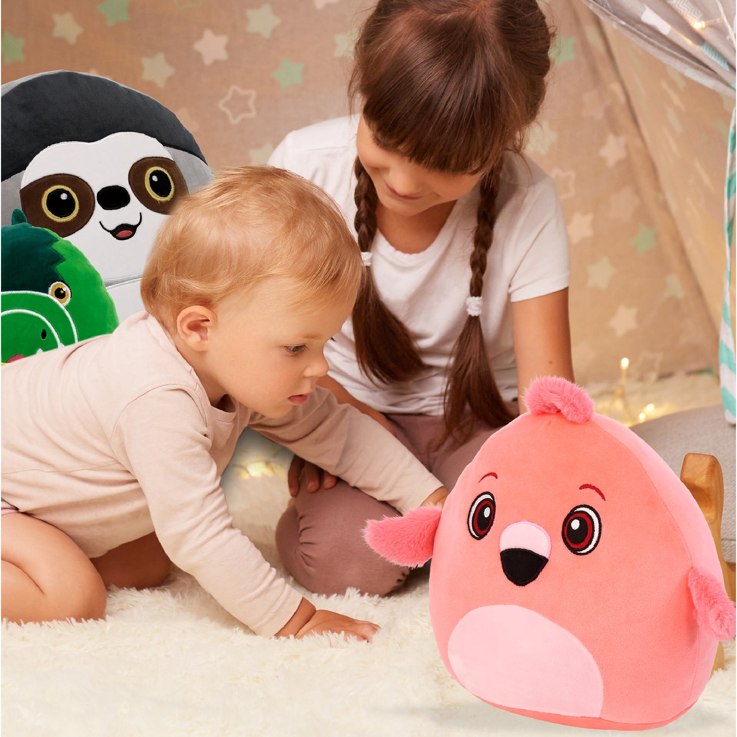 SNUG-MOOSHIES PLUSH - FLAMINGO 10"