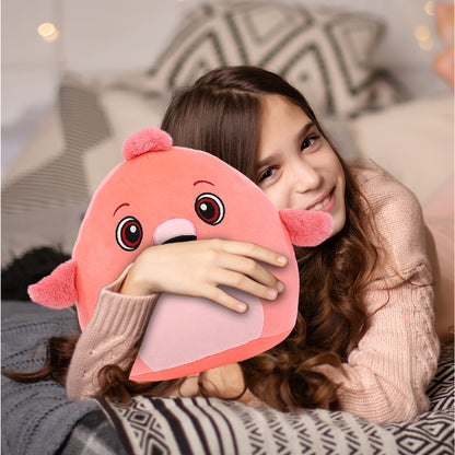 SNUG-MOOSHIES PLUSH - FLAMINGO 10"