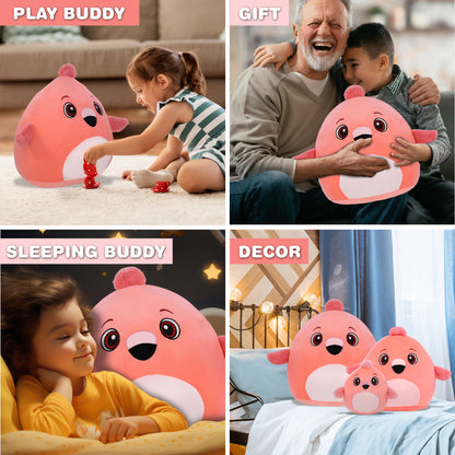 SNUG-MOOSHIES PLUSH - FLAMINGO 14"