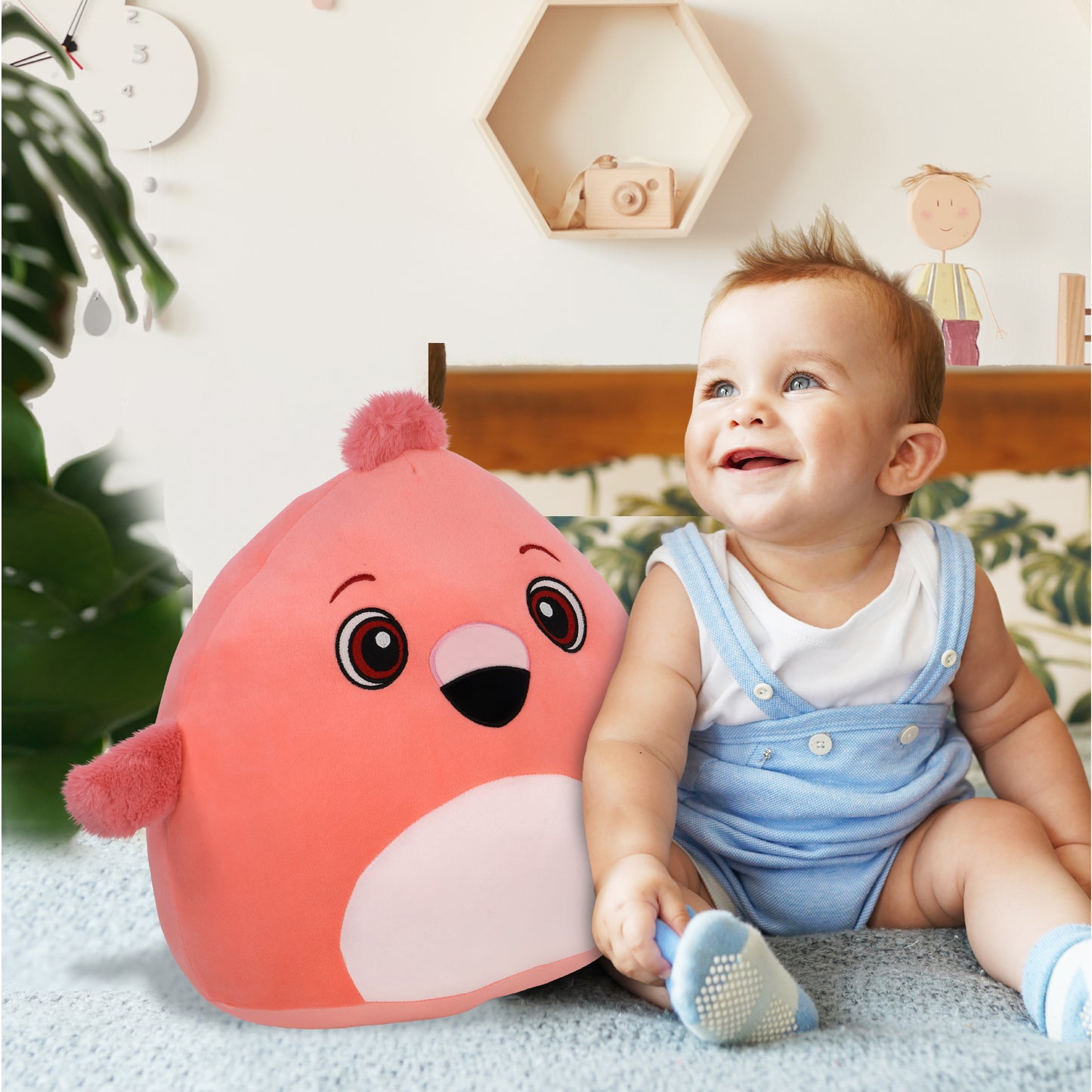 SNUG-MOOSHIES PLUSH - FLAMINGO 14"