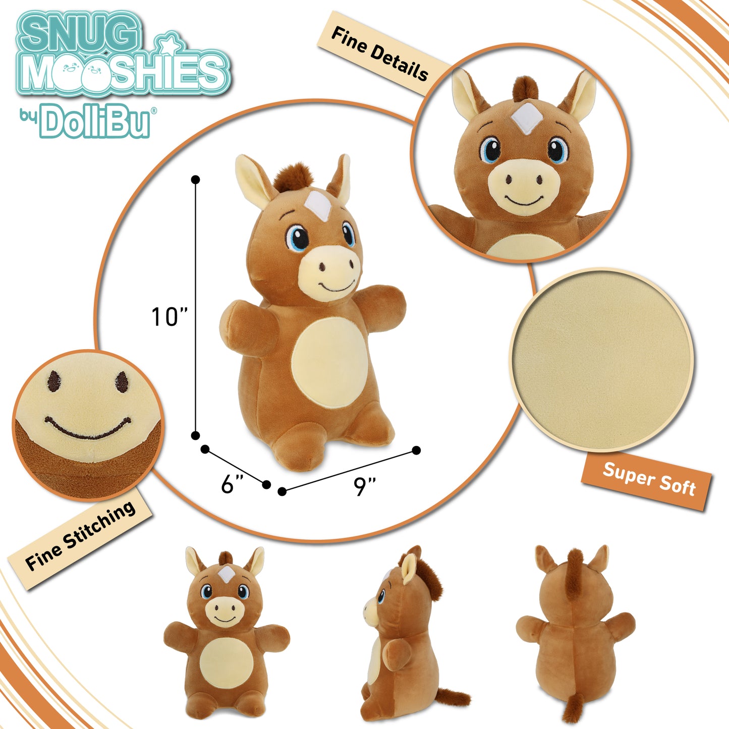 SNUG-MOOSHIES PLUSH - STANDING HORSE