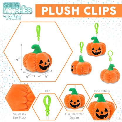 SNUG-MOOSHIES PLUSH CLIPS - JACK-O-LANTERN
