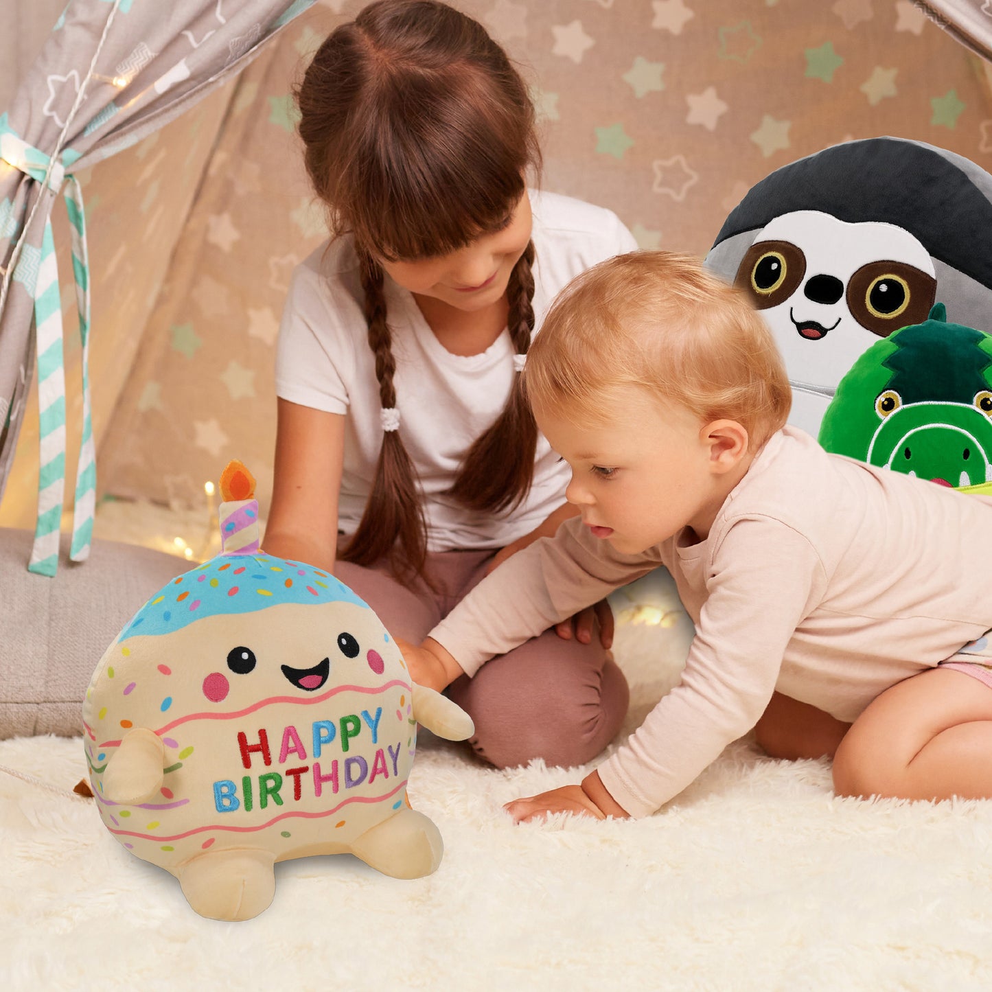 SNUG-MOOSHIES PLUSH - BIRTHDAY CAKE 10"