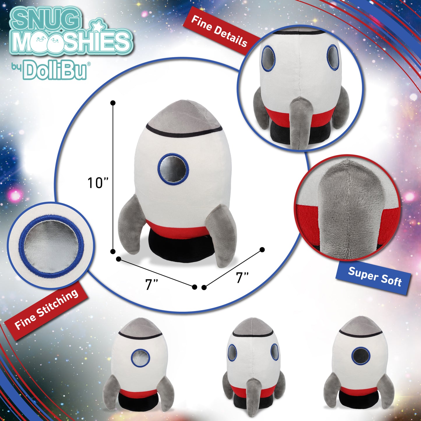 SNUG-MOOSHIES PLUSH - ROCKET 10"