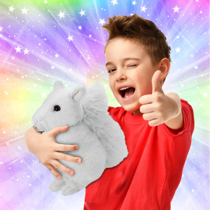 SUPER SOFT PLUSH - WHITE SQUIRREL 8"