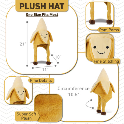 SUPER-SOFT PLUSH HAT - BANANA