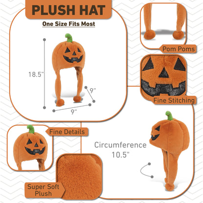 SUPER-SOFT PLUSH HAT - JACK-O-LANTERN