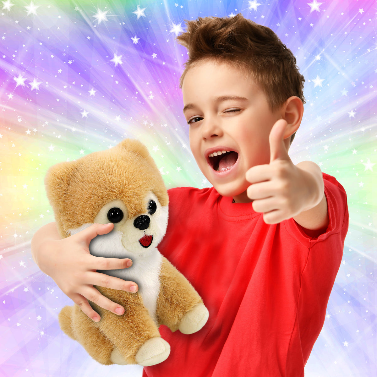 SUPER SOFT PLUSH - POMERANIAN DOG 8"