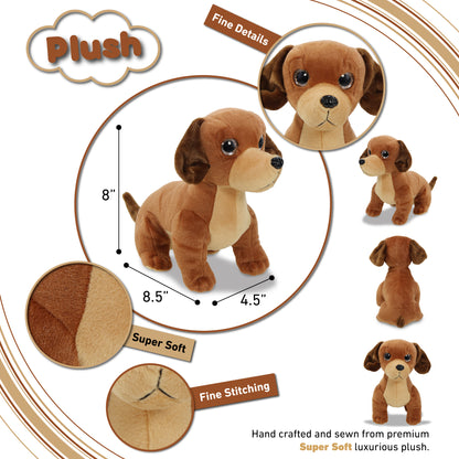 SUPER SOFT PLUSH - DACHSHUND DOG 8"