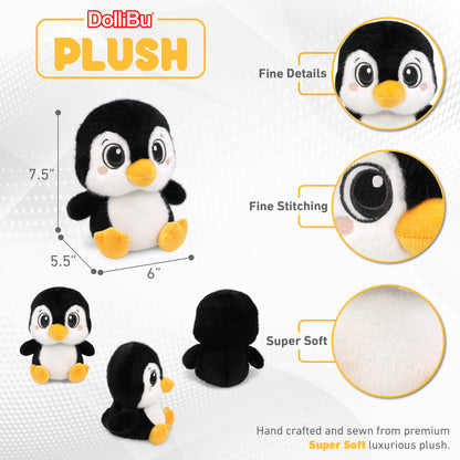 FUZZY PLUSH - PENGUIN 7.5"